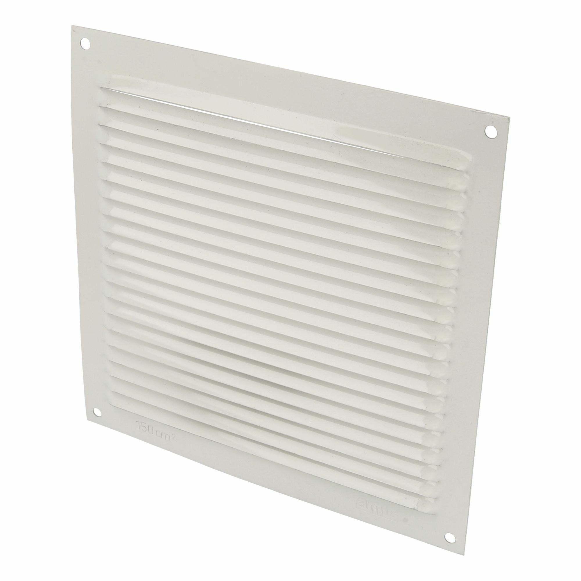 AMIG Ventilatierooster/muurrooster - 170 x 170mm - aluminium - wit - schoepenrooster -