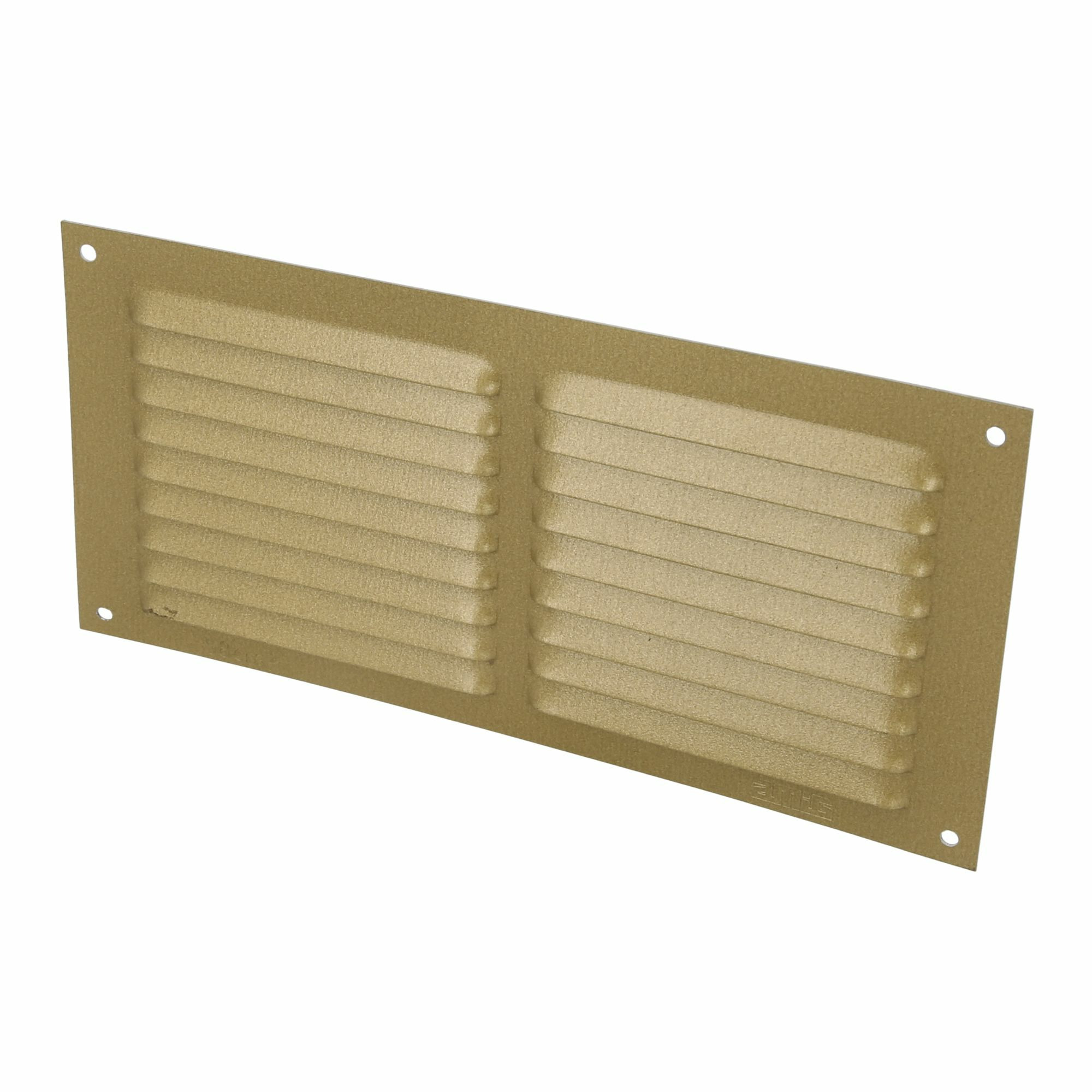 AMIG Ventilatierooster/muurrooster - 100 x 200mm - aluminium - goud - schoepenrooster -