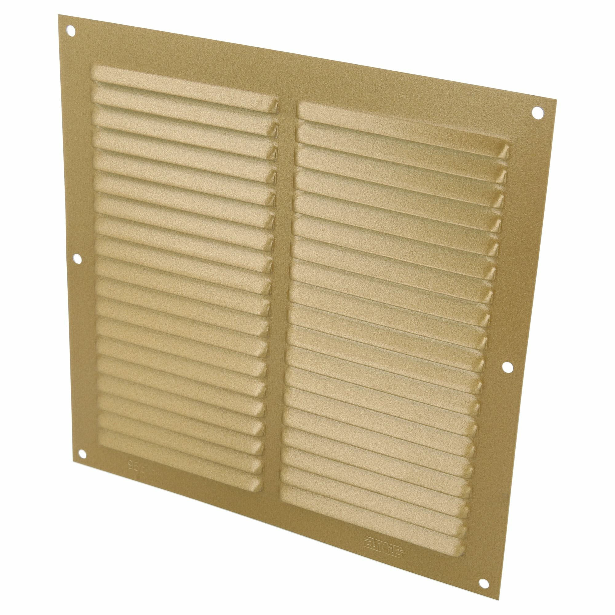 AMIG Ventilatierooster/muurrooster - 200 x 200mm - aluminium - goud - schoepenrooster -