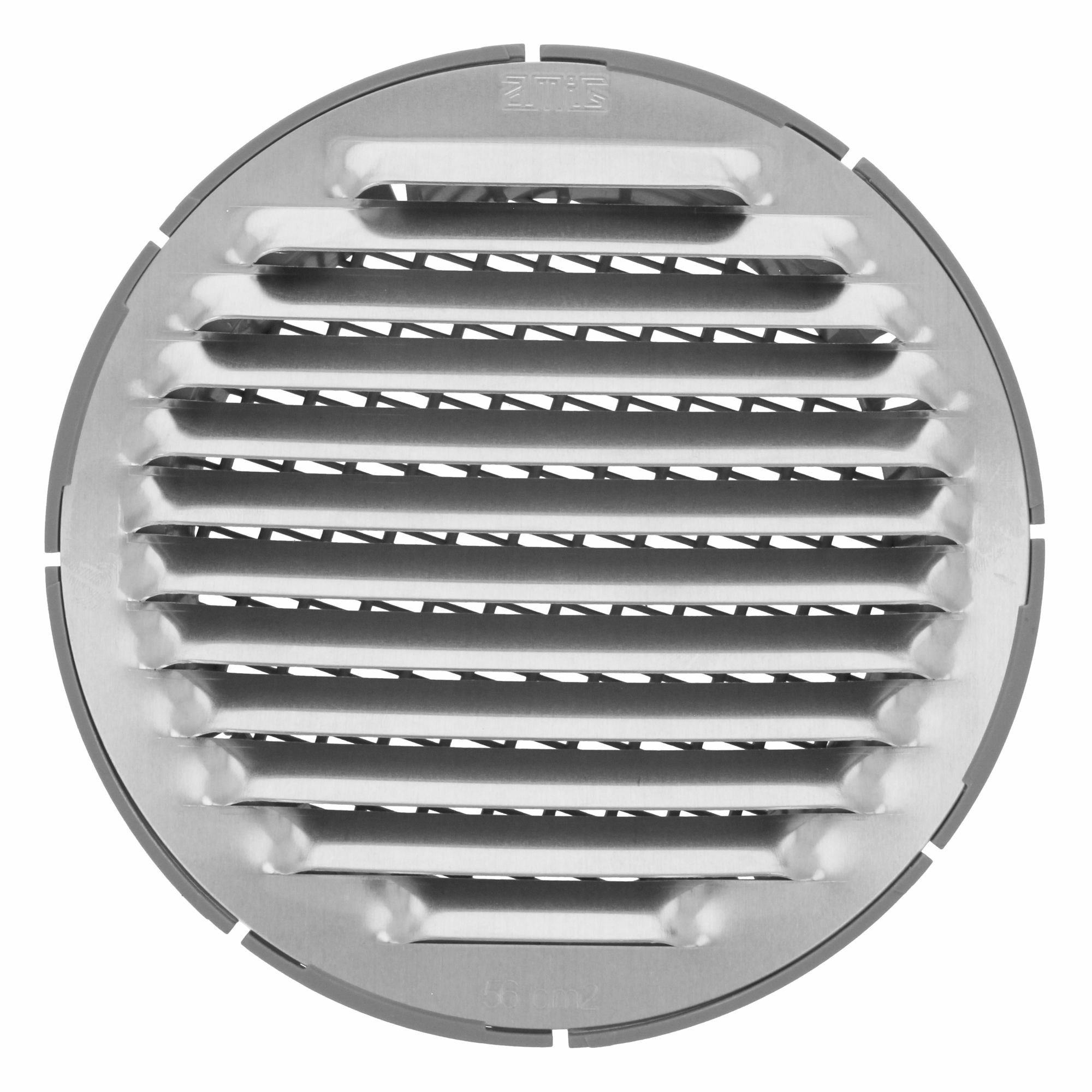 AMIG Ventilatierooster/muurrooster rond - voor D100mm buisaansluiting - aluminium -
