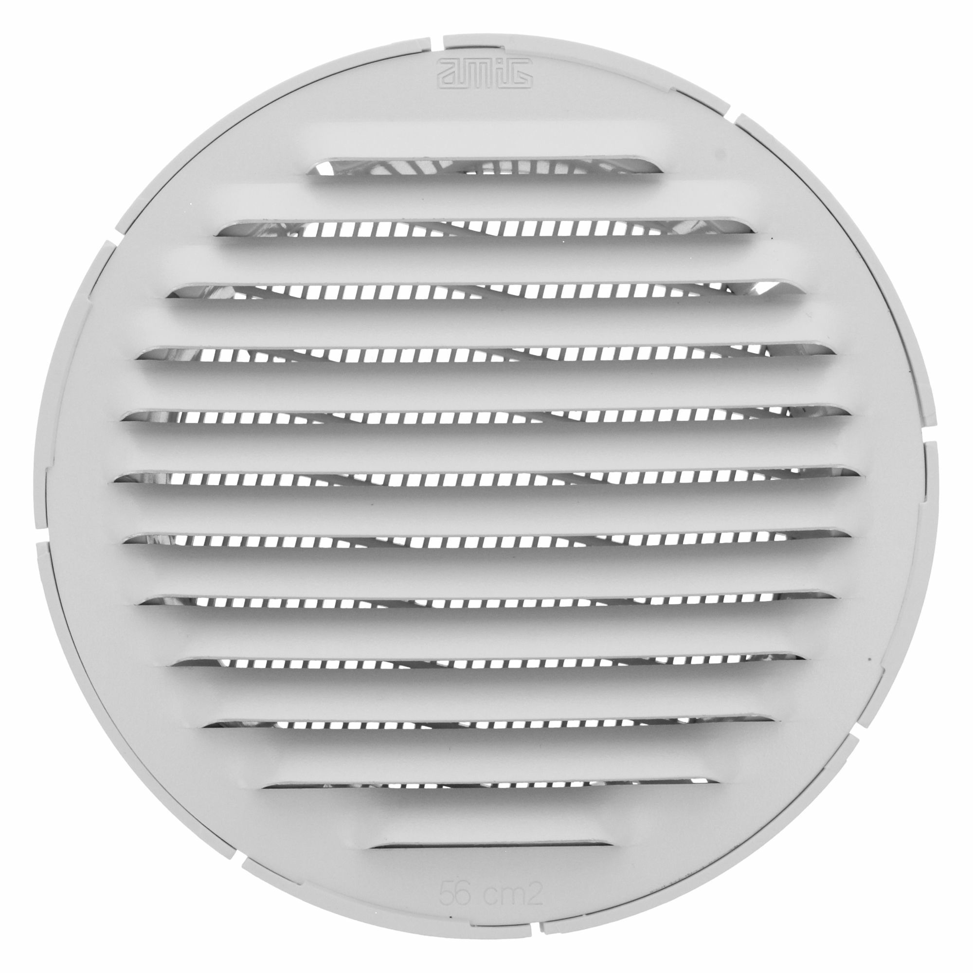 AMIG Ventilatierooster/muurrooster rond - voor D100mm buisaansluiting - aluminium -