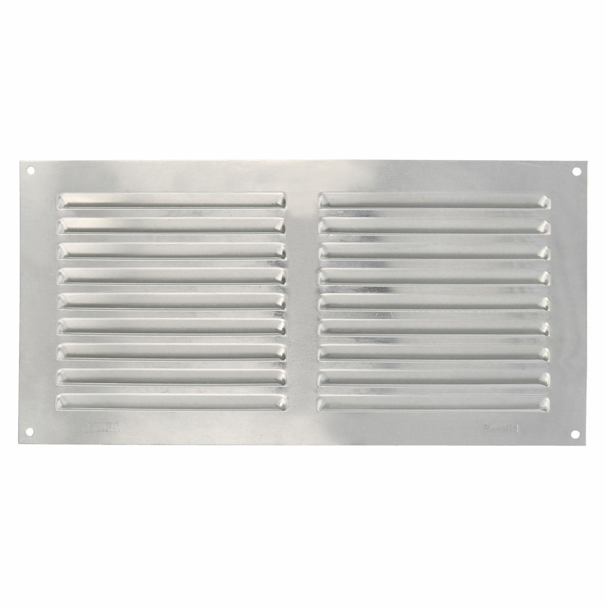 AMIG Ventilatierooster/muurrooster - 150 x 300mm - aluminium - zilver - schoepenrooster -