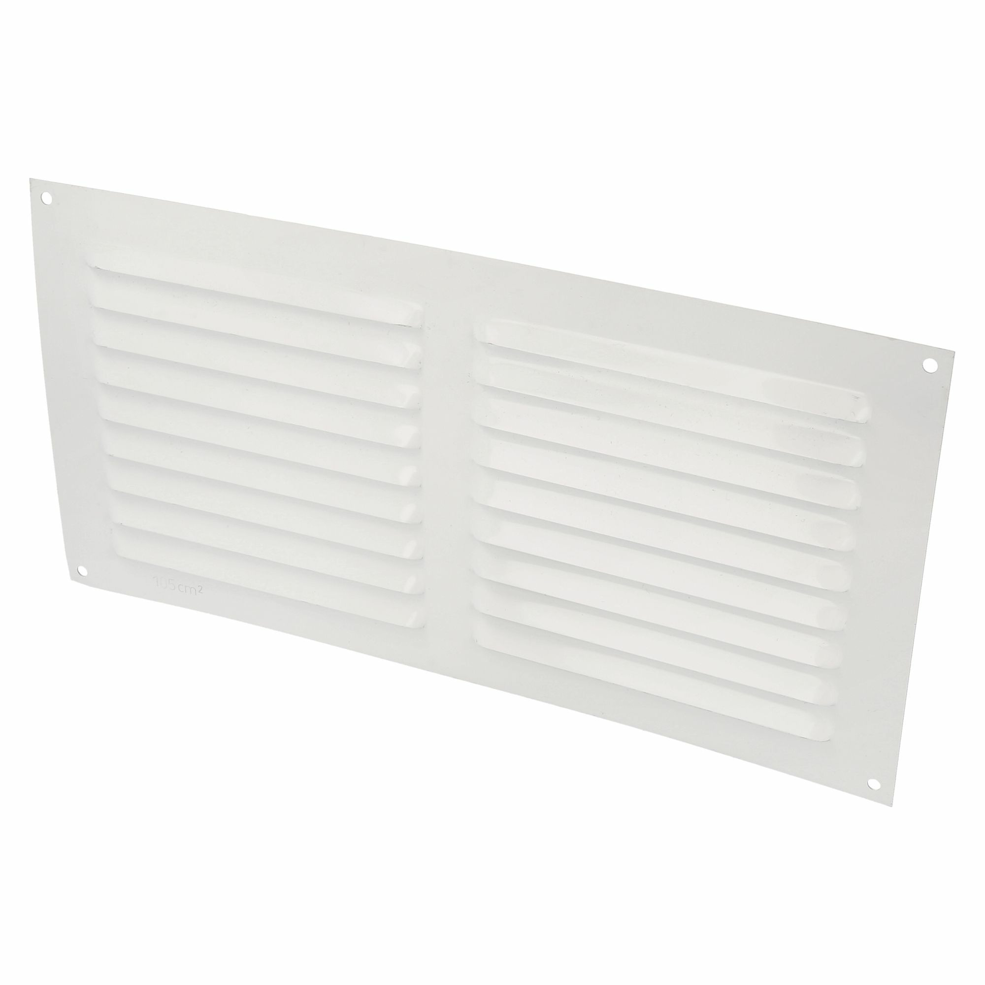 AMIG Ventilatierooster/muurrooster - 150 x 300mm - aluminium - wit - schoepenrooster -