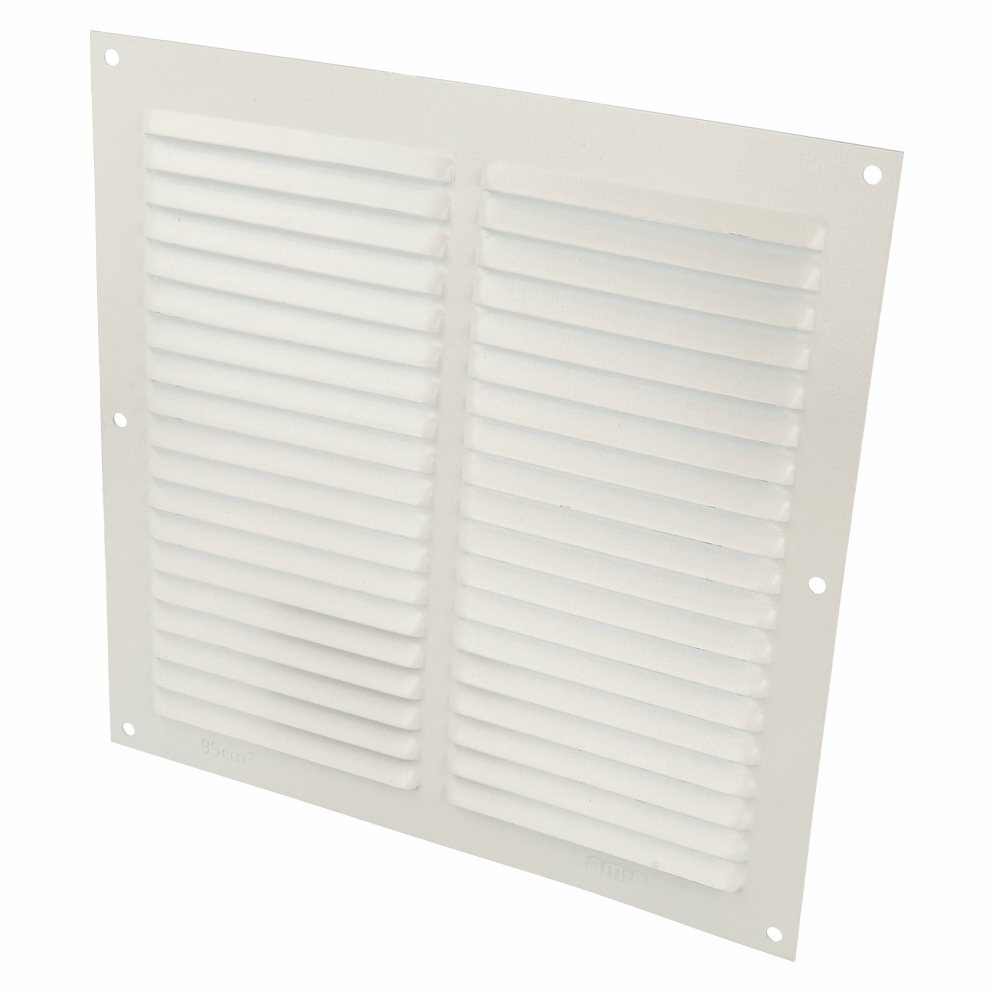 AMIG Ventilatierooster/muurrooster - 200 x 200mm - aluminium - wit - schoepenrooster -