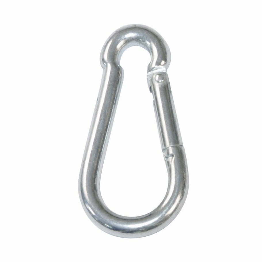 AMIG Karabijnhaak - 1x - roestvrij staal 316 - 8 x 80mm - 80kg - musketonhaak -