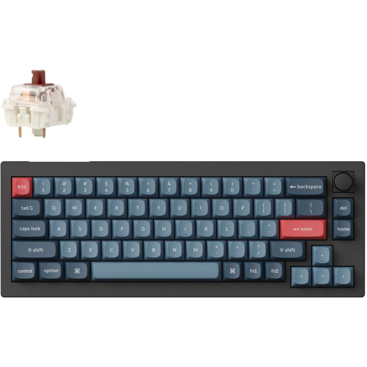 Keychron V2 Max-D3 toetsenbord RGB leds, 65%, Double-shot PBT, hot swap, 2.4 | Bluetooth | USB-C, Knob