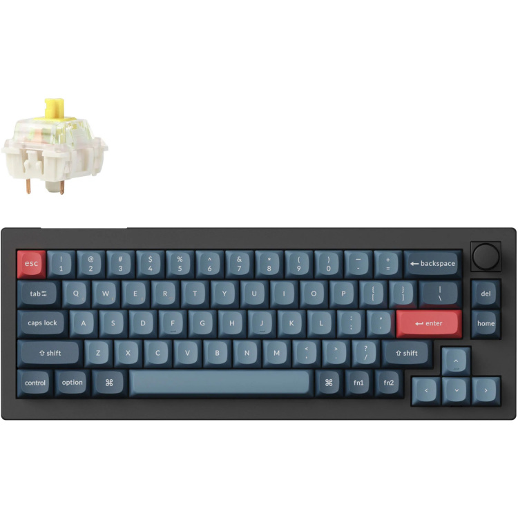 Keychron V2 Max-D4 toetsenbord RGB leds, 65%, Double-shot PBT, hot swap, 2.4 | Bluetooth | USB-C, Knob