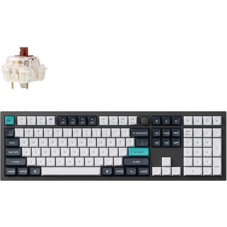 Keychron Q6 Max-M3 toetsenbord RGB leds, KSA double-shot PBT, hot swap, Knob, 2.4GHz | Bluetooth 5.1 | USB-C