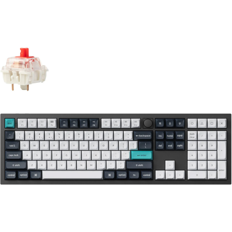 Keychron Q6 Max-M1 toetsenbord RGB leds, KSA double-shot PBT, hot swap, Knob, 2.4GHz | Bluetooth 5.1 | USB-C