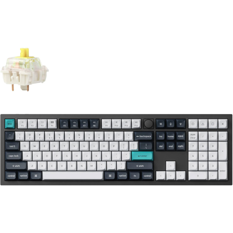 Keychron Q6 Max-M4 toetsenbord RGB leds, KSA double-shot PBT, hot swap, Knob, 2.4GHz | Bluetooth 5.1 | USB-C