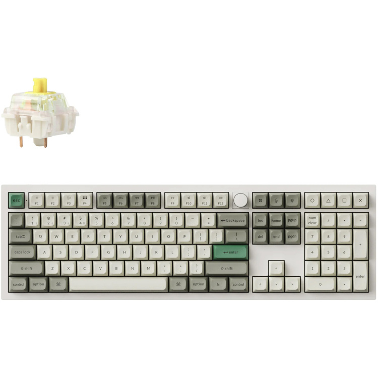 Keychron Q6 Max-P4 toetsenbord RGB leds, KSA double-shot PBT, hot swap, Knob, 2.4GHz | Bluetooth 5.1 | USB-C