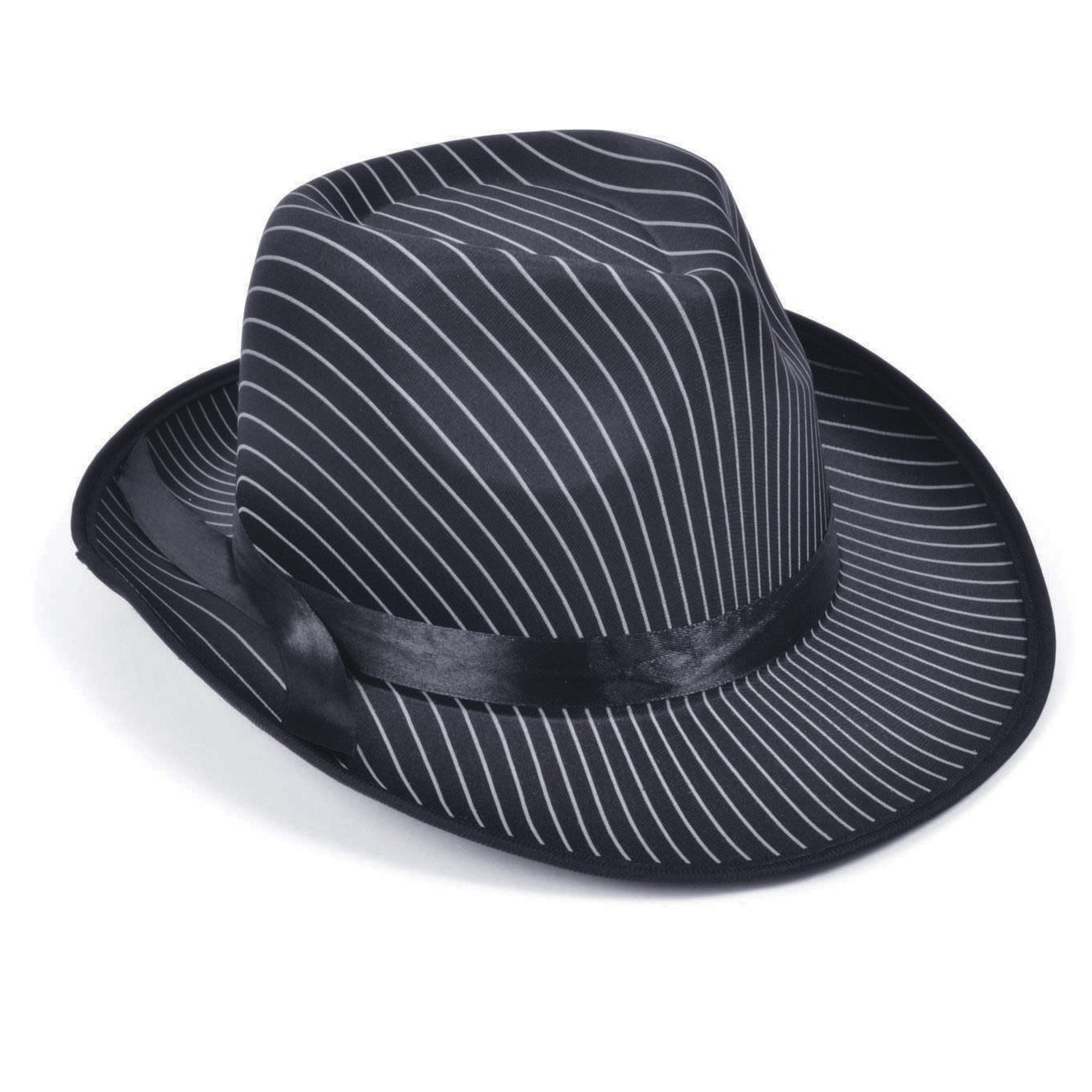 Carnaval verkleed hoed voor een Maffia/gangster - zwart - polyester - heren/dames -