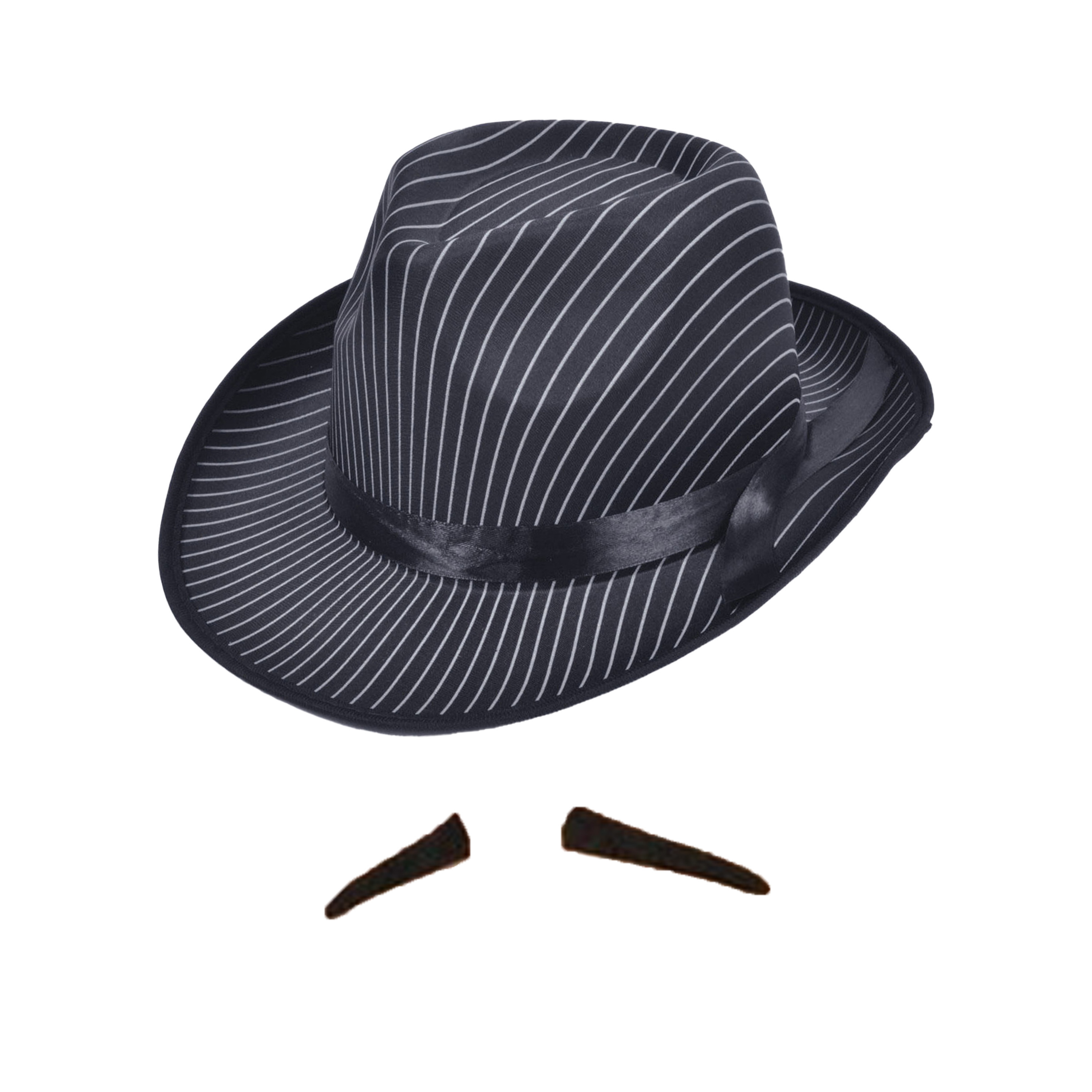 Carnaval verkleed accessoires set - Maffia/gangster - zwart - polyester - volwassenen -