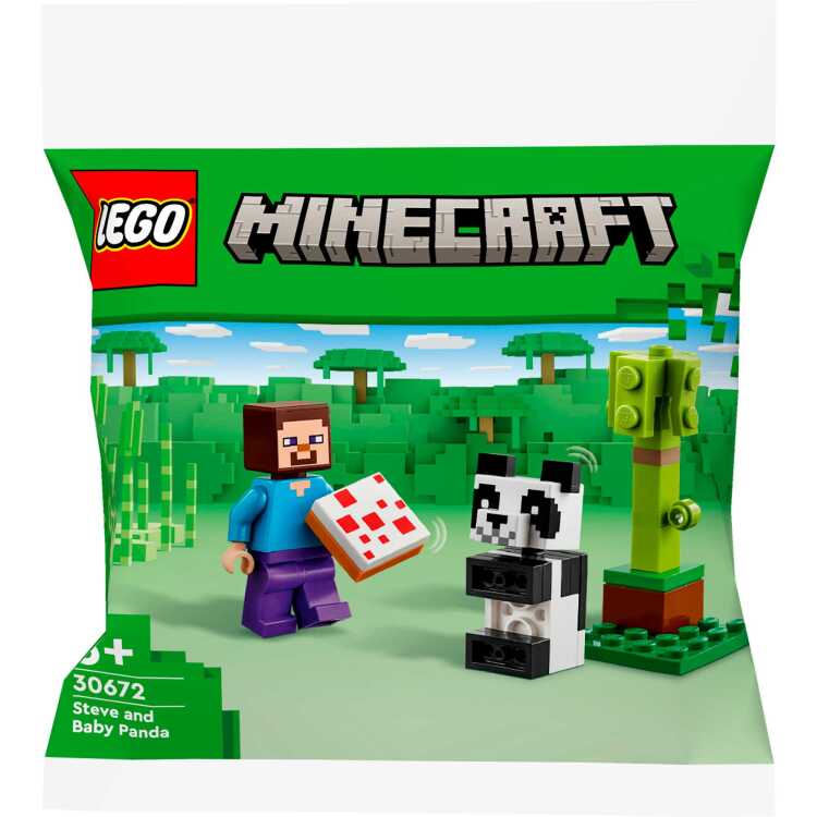 LEGO Minecraft - Steve en babypanda constructiespeelgoed 30672