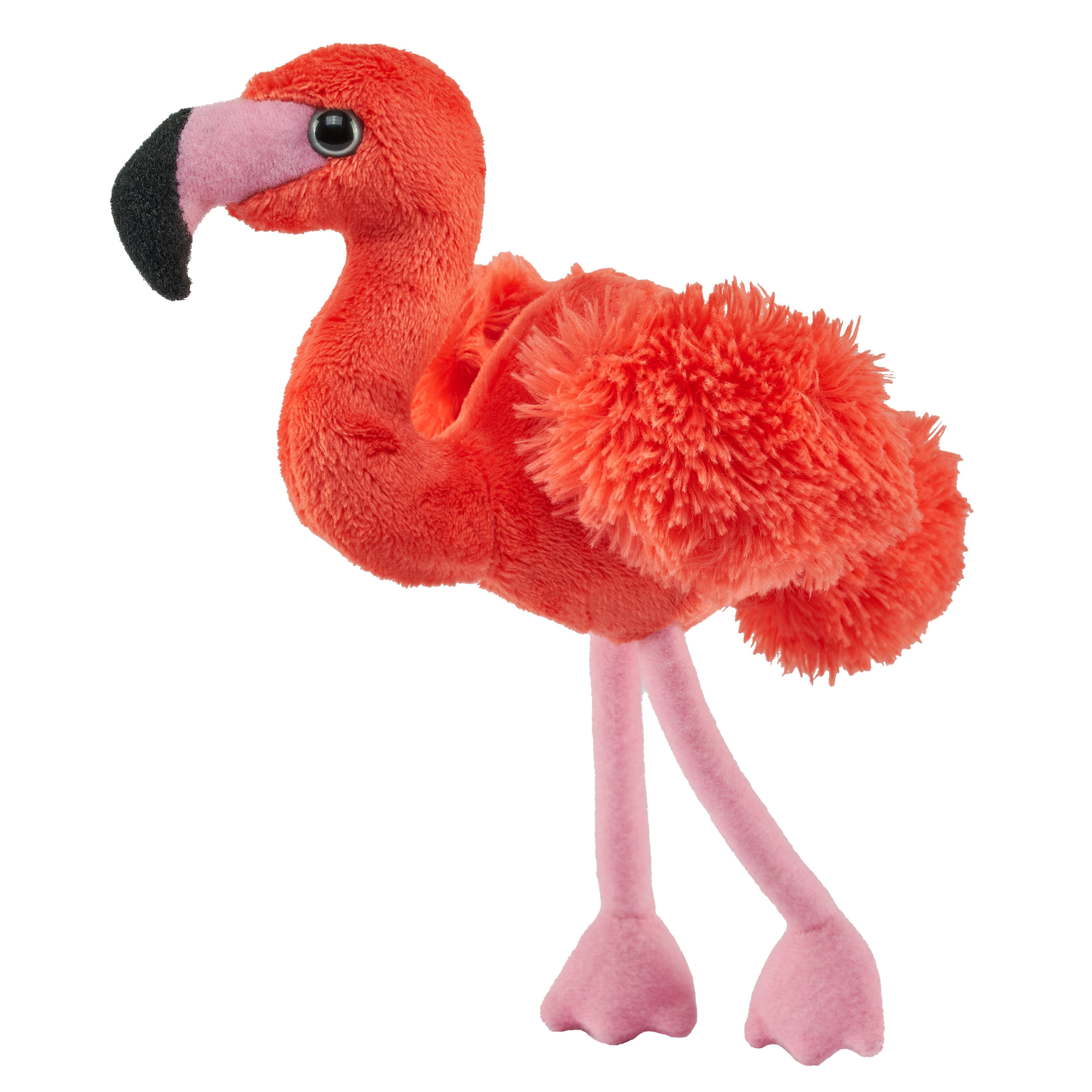 Pluche knuffel Flamingo vogel - roze - van 13 cm -