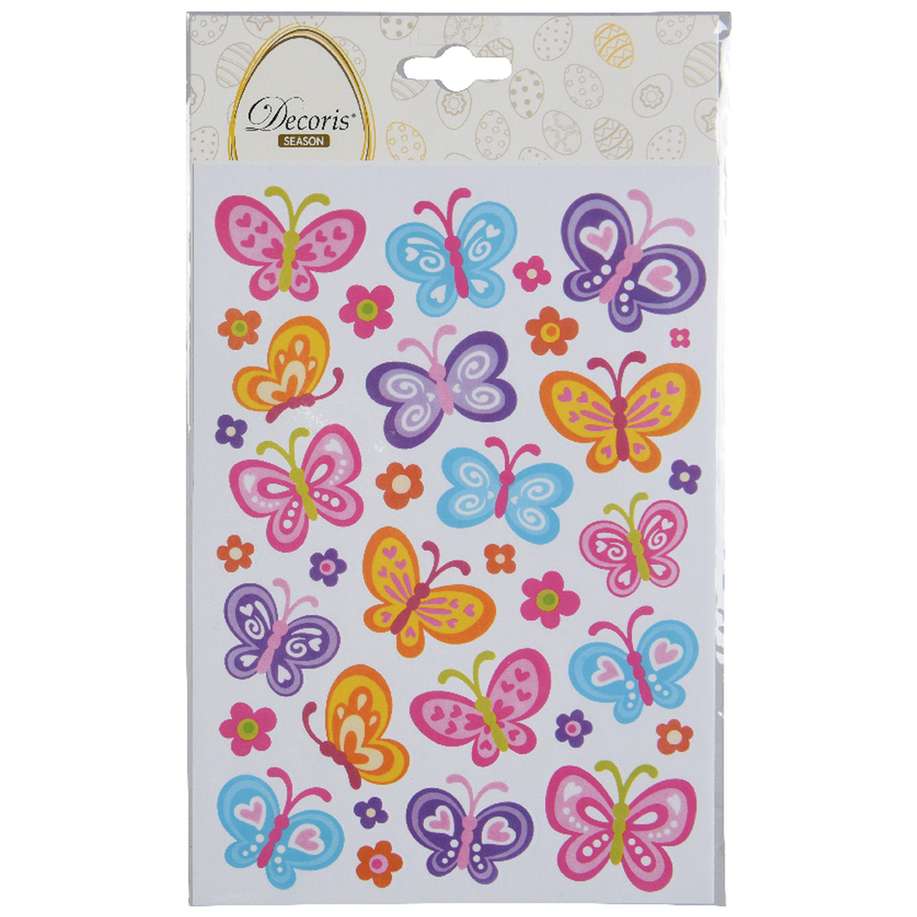 Stickers voorjaar en Pasen - vlinders - 1 vel - 15 x 21 cm -