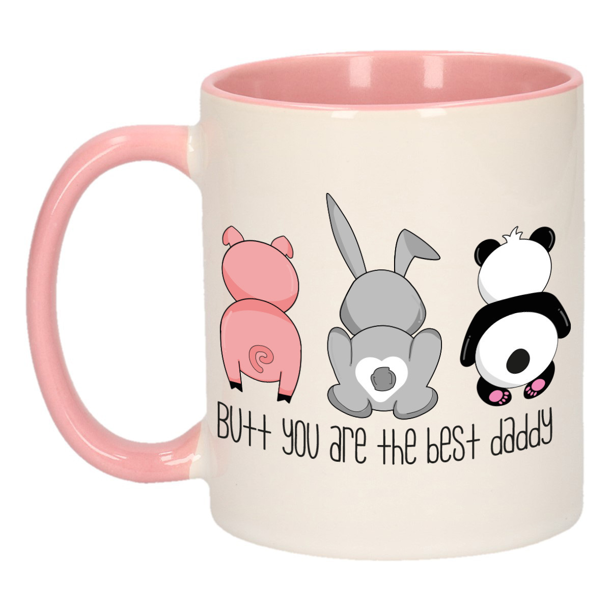 Cadeau koffie/thee mok voor vader - roze - beste papa - keramiek - 300 ml - Vaderdag -