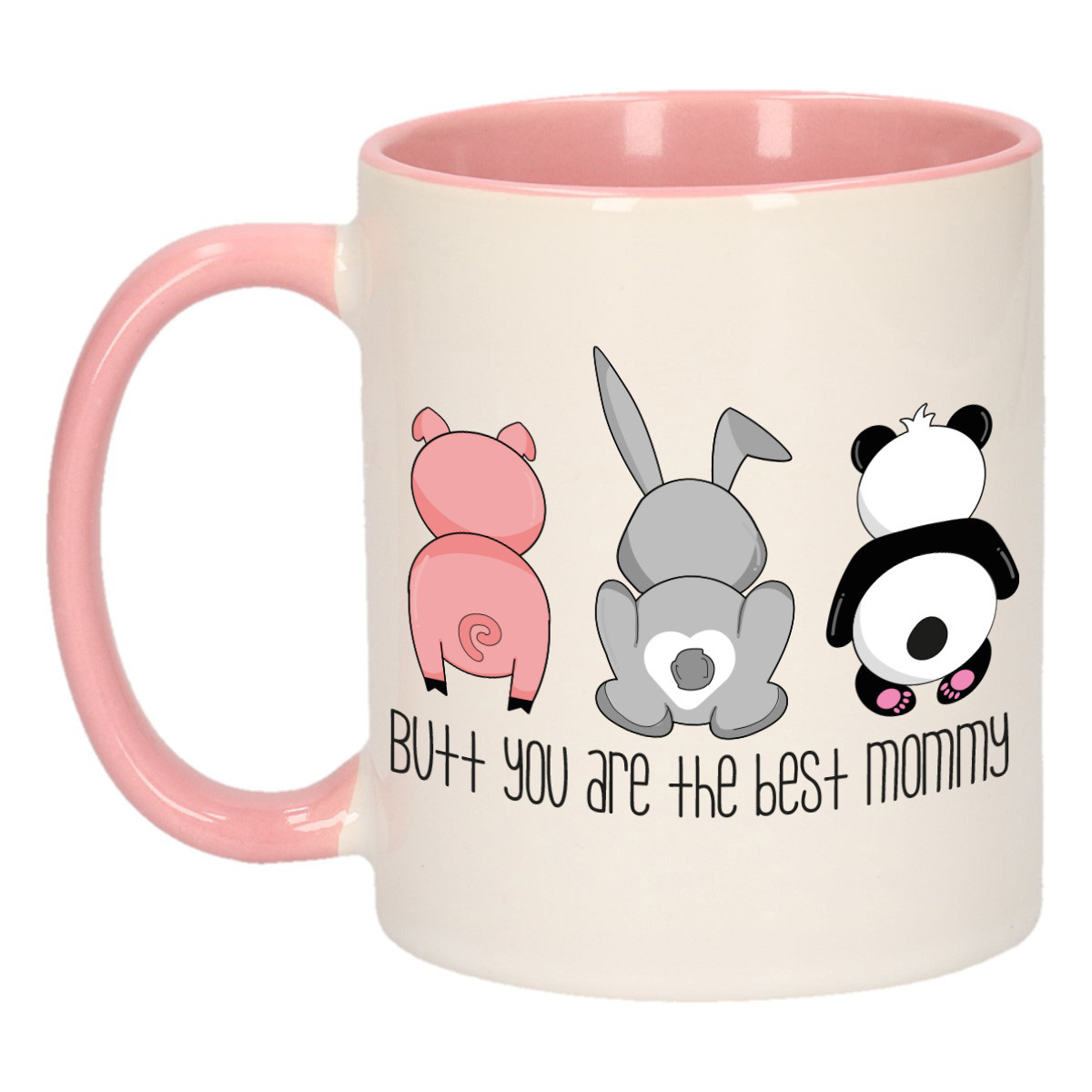 Cadeau koffie/thee mok voor moeder - roze - beste mama - keramiek - 300 ml - Moederdag -