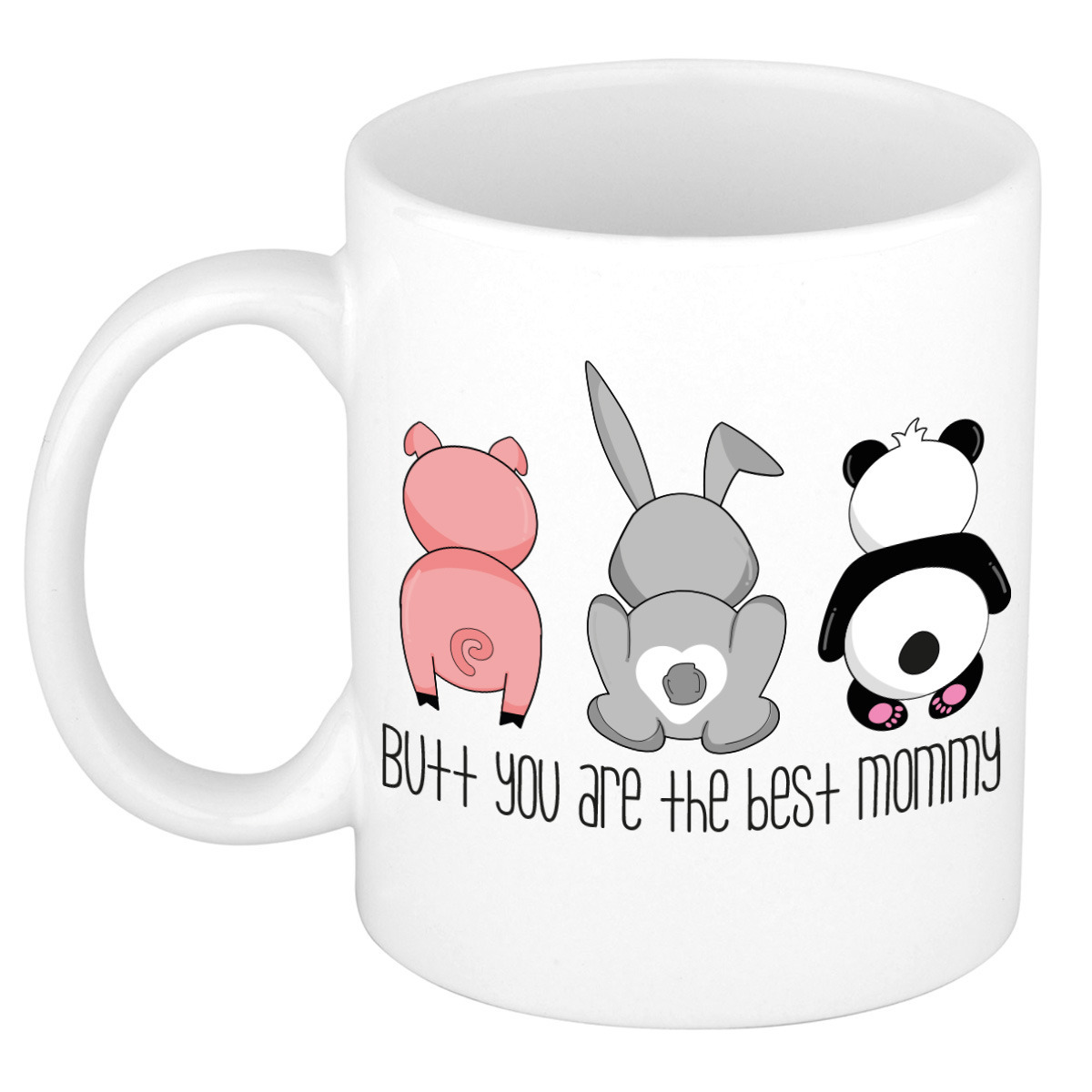 Cadeau koffie/thee mok voor moeder - wit - beste mama - keramiek - 300 ml - Moederdag -