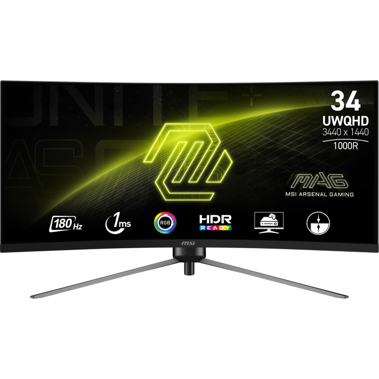 MSI MAG 345CQR gaming monitor 2x HDMI, DisplayPort, 180 Hz