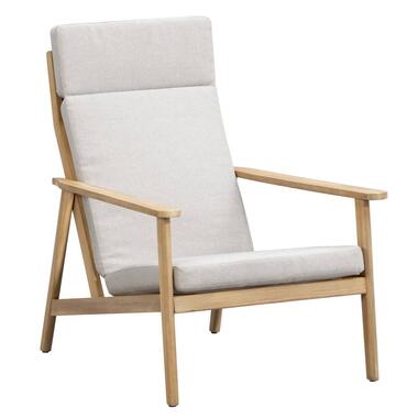 Lounge fauteuil Jura - acacia/grijs - Leen Bakker