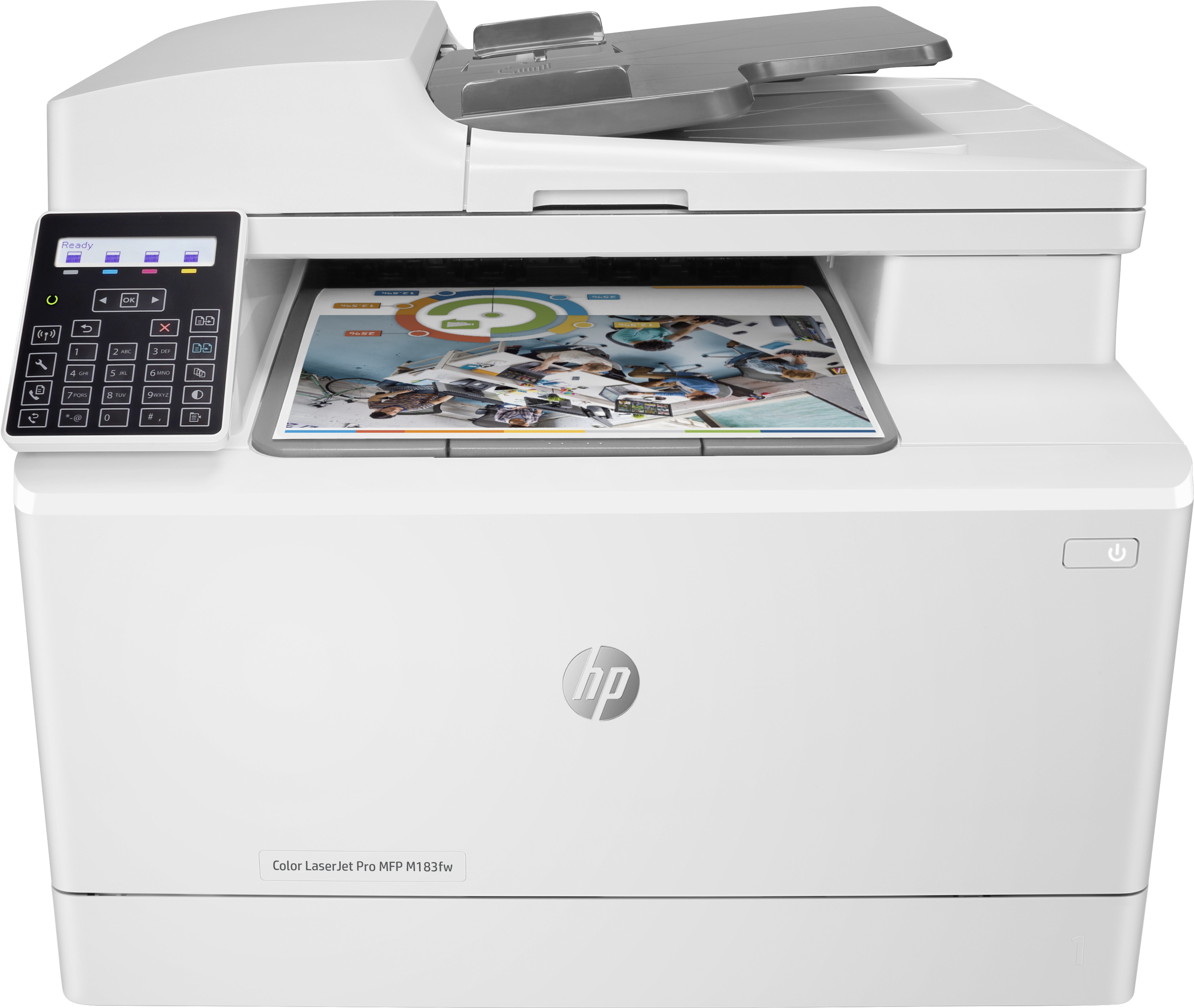 HP LJ Pro Color MFP M183fdw All-in-one laser printer Wit