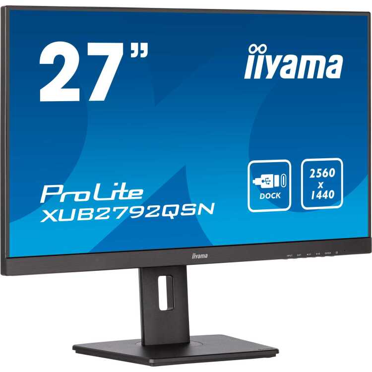 iiyama ProLite XUB2792QSN-B5 ledmonitor 75Hz, HDMI, DisplayPort, USB-C, RJ45 (LAN), Audio
