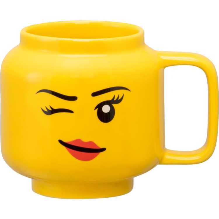 Room Copenhagen LEGO keramische mok - knipogend meisjeshoofd, klein mok