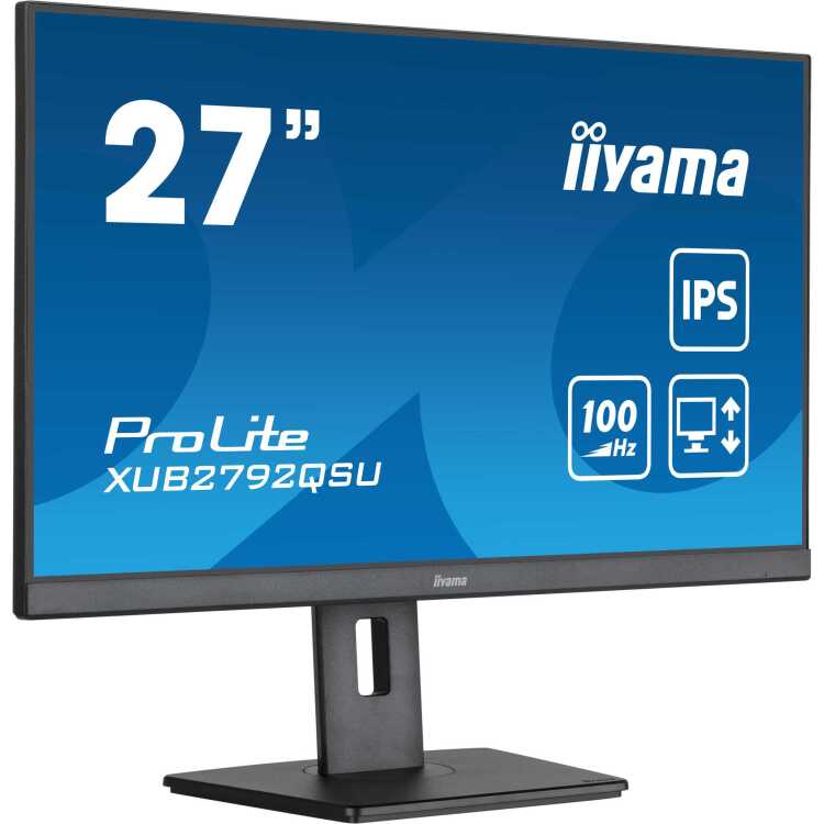 iiyama ProLite XUB2792QSU-B6 ledmonitor HDMI, DisplayPort, USB, Audio