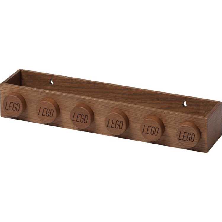 Room Copenhagen LEGO Wooden Book Rack Dark Stained Oak wandschap