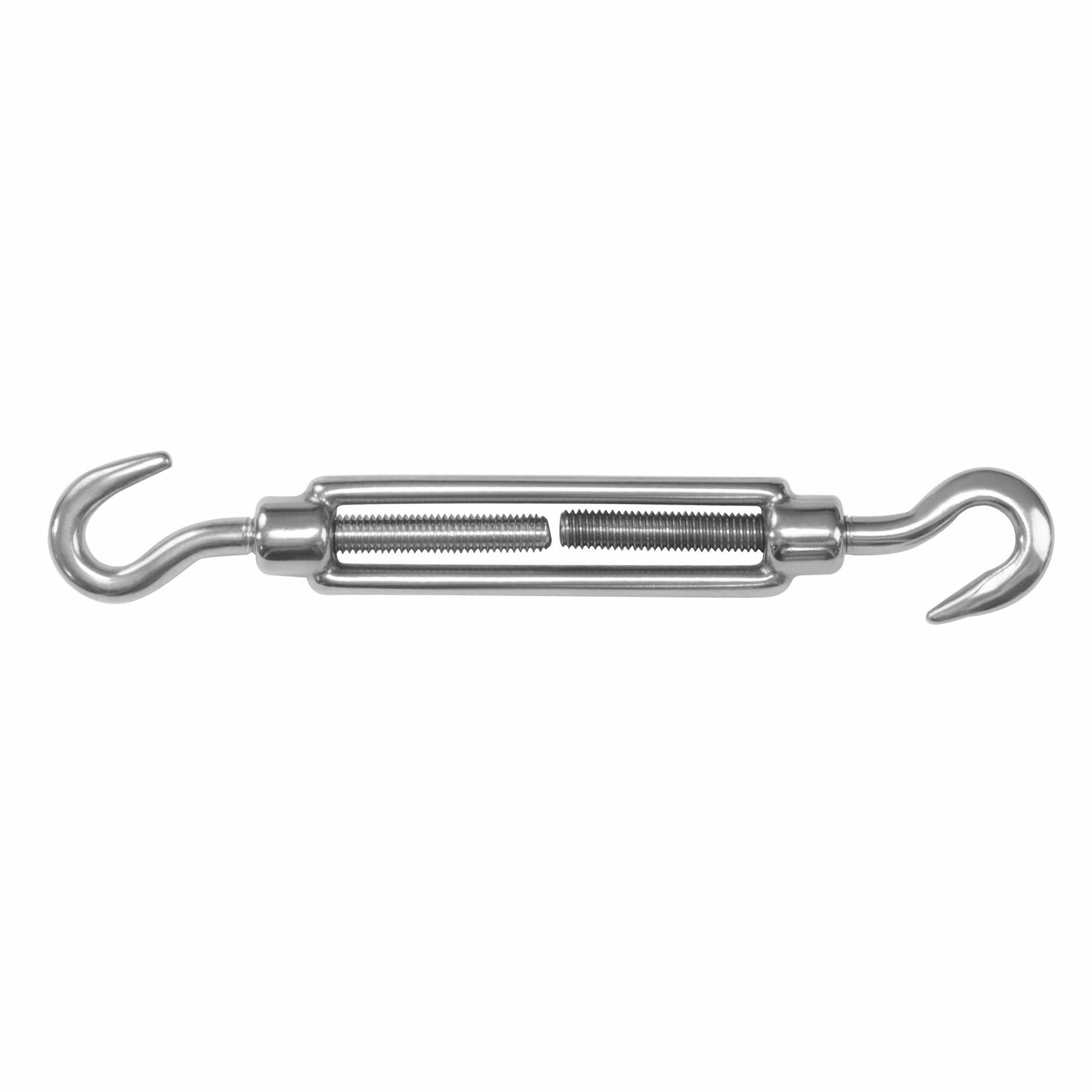 Spanschroeven/draadspanner met haak/haak - 1x - 6cm - verzinkt zamak - 60kg - M6 schroefdraad -