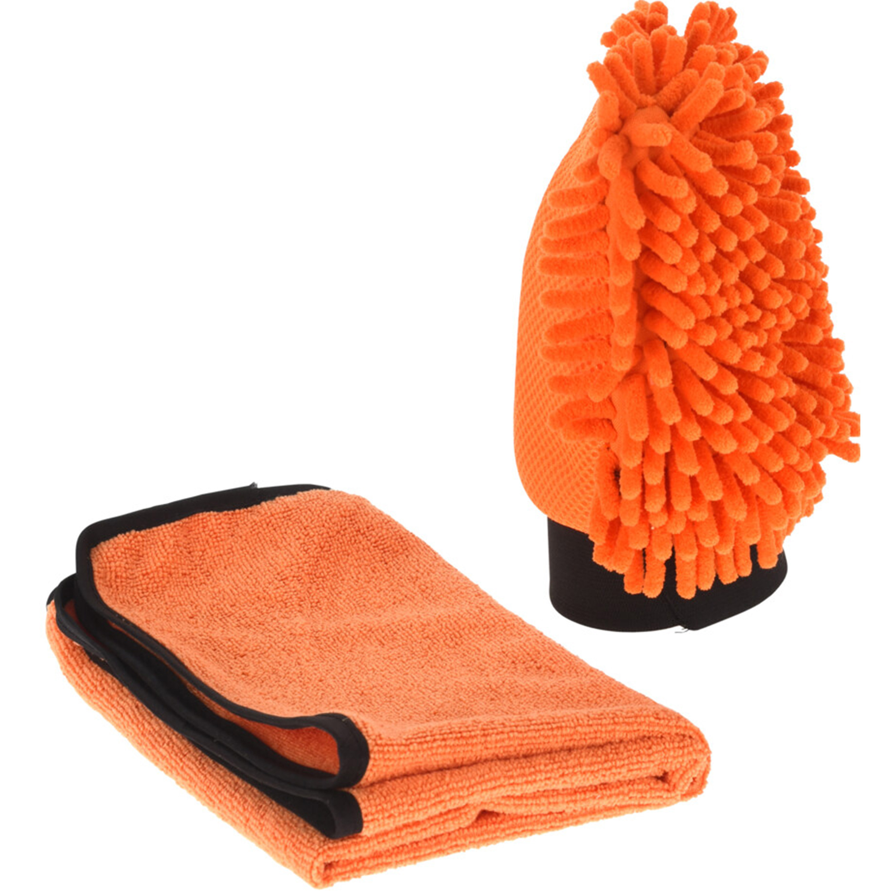 Auto washandschoen en microvezel doek - auto wassen - microfiber -