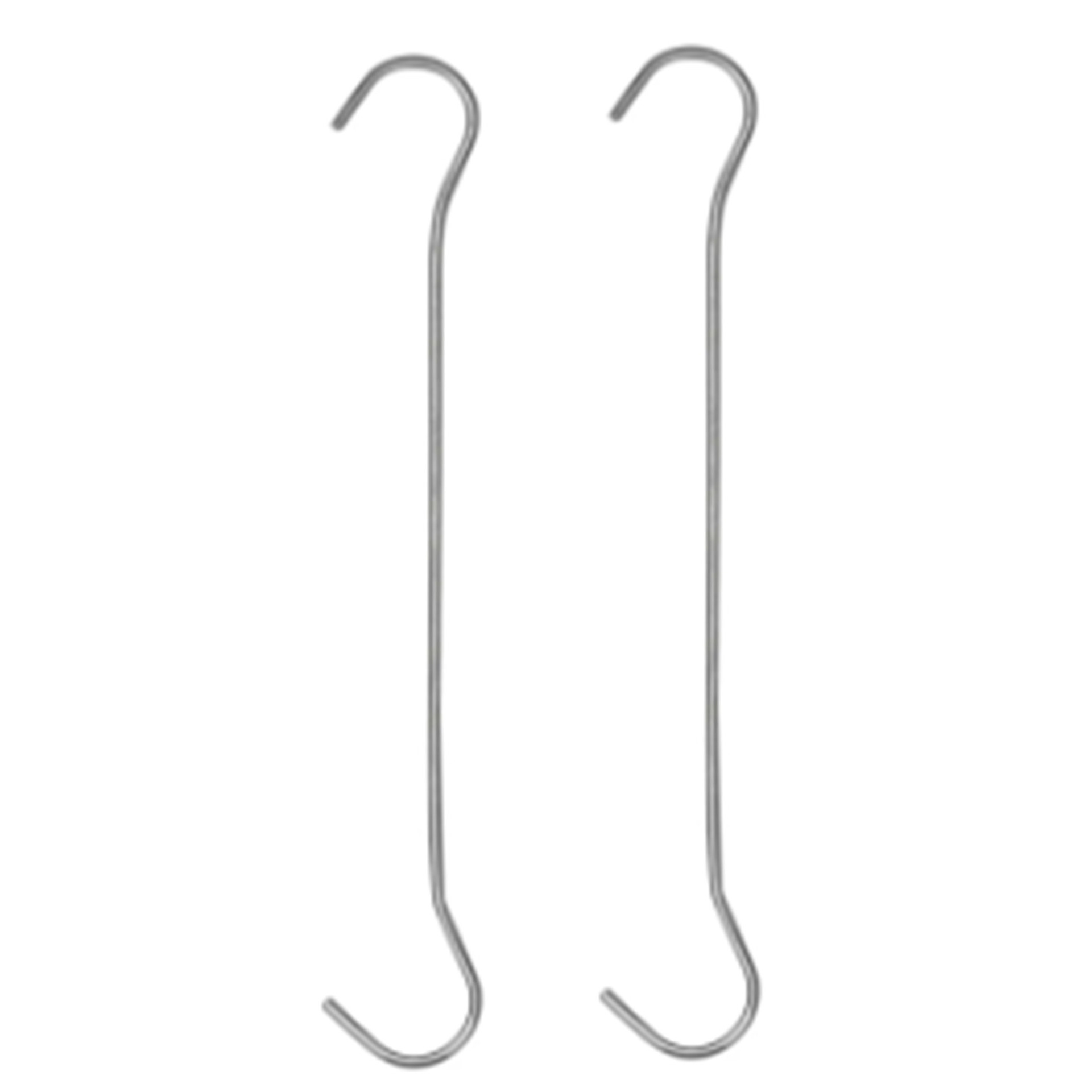 Ophanghaak / hangdecoratie haak - 8x - dubbele c-haak - 25 cm - winkelinrichting etalagehaak -