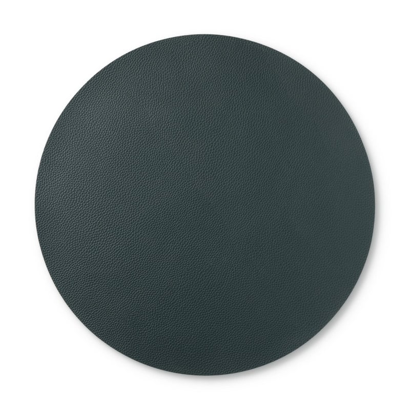 Placemat PU leer - donkergroen - ø38 cm