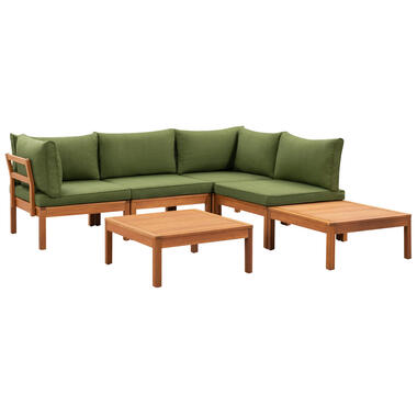 Le Sud modulaire loungeset Orleans V1 - groen - 6-delig - Leen Bakker