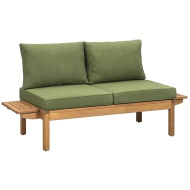 Tuinbank Orleàns Brest - naturel/donkergroen - 61x157x61 cm - Leen Bakker