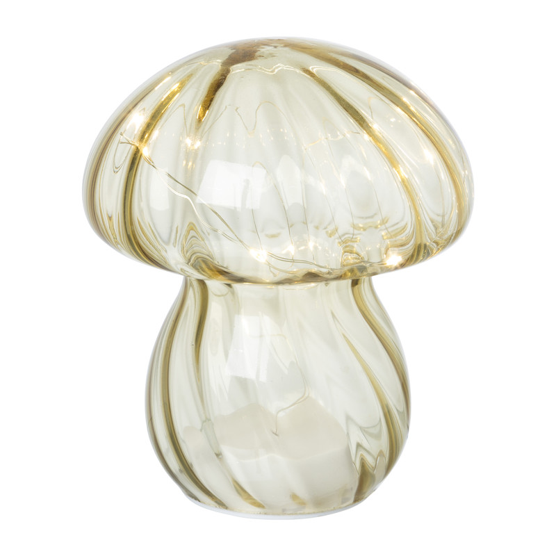 Tafellamp paddenstoel - geel - ø13x15 cm
