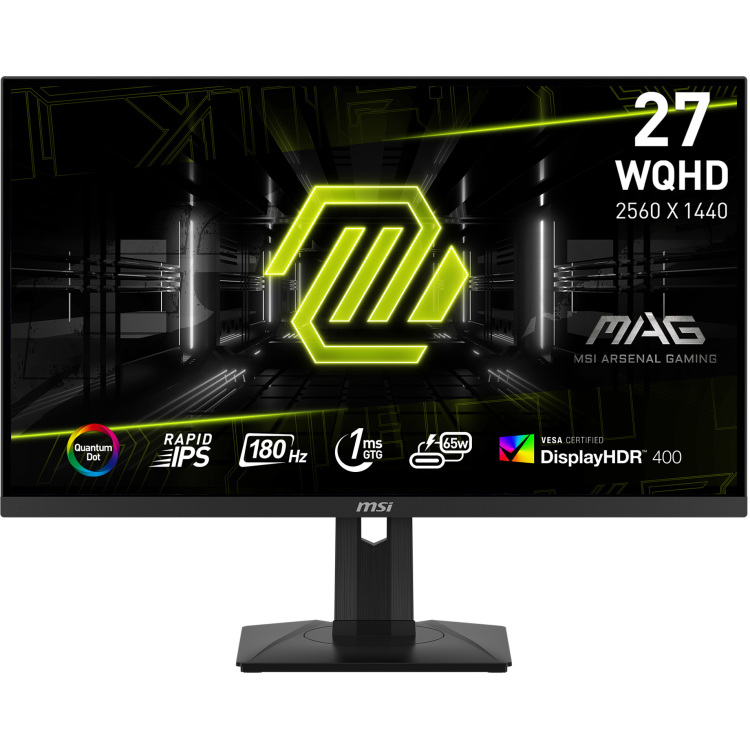 MSI MAG 274QRF QD E2 gaming monitor 2x HDMI, DisplayPort, 2x USB-A, USB-B, USB-C, 180 Hz