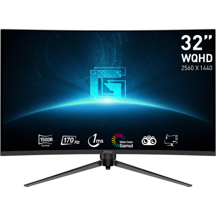 MSI G32CQ5P gaming monitor 2x HDMI, DisplayPort, 170 Hz