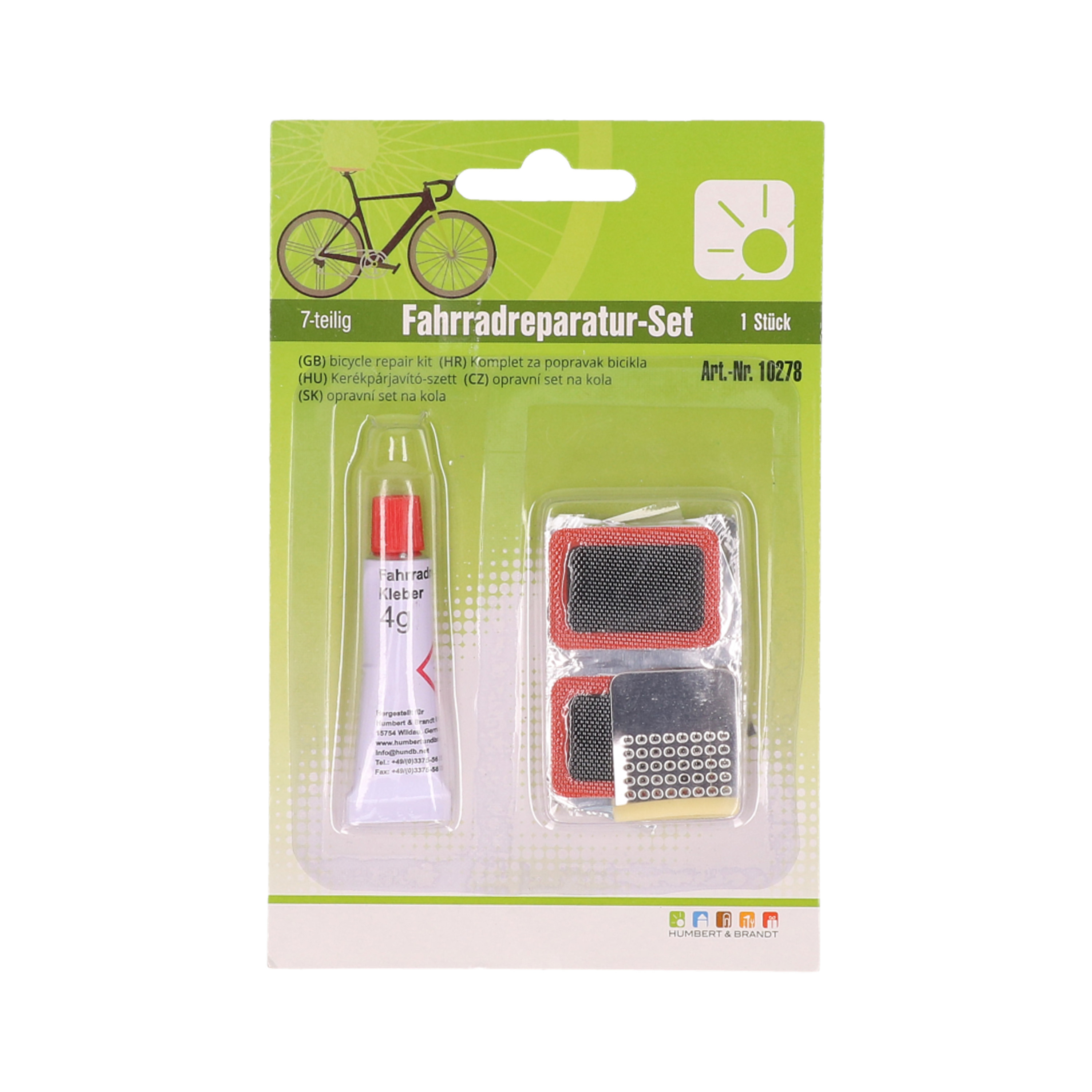 Bandenplakset fiets - 7-delig - bandenplakkers - bandenreparatieset -