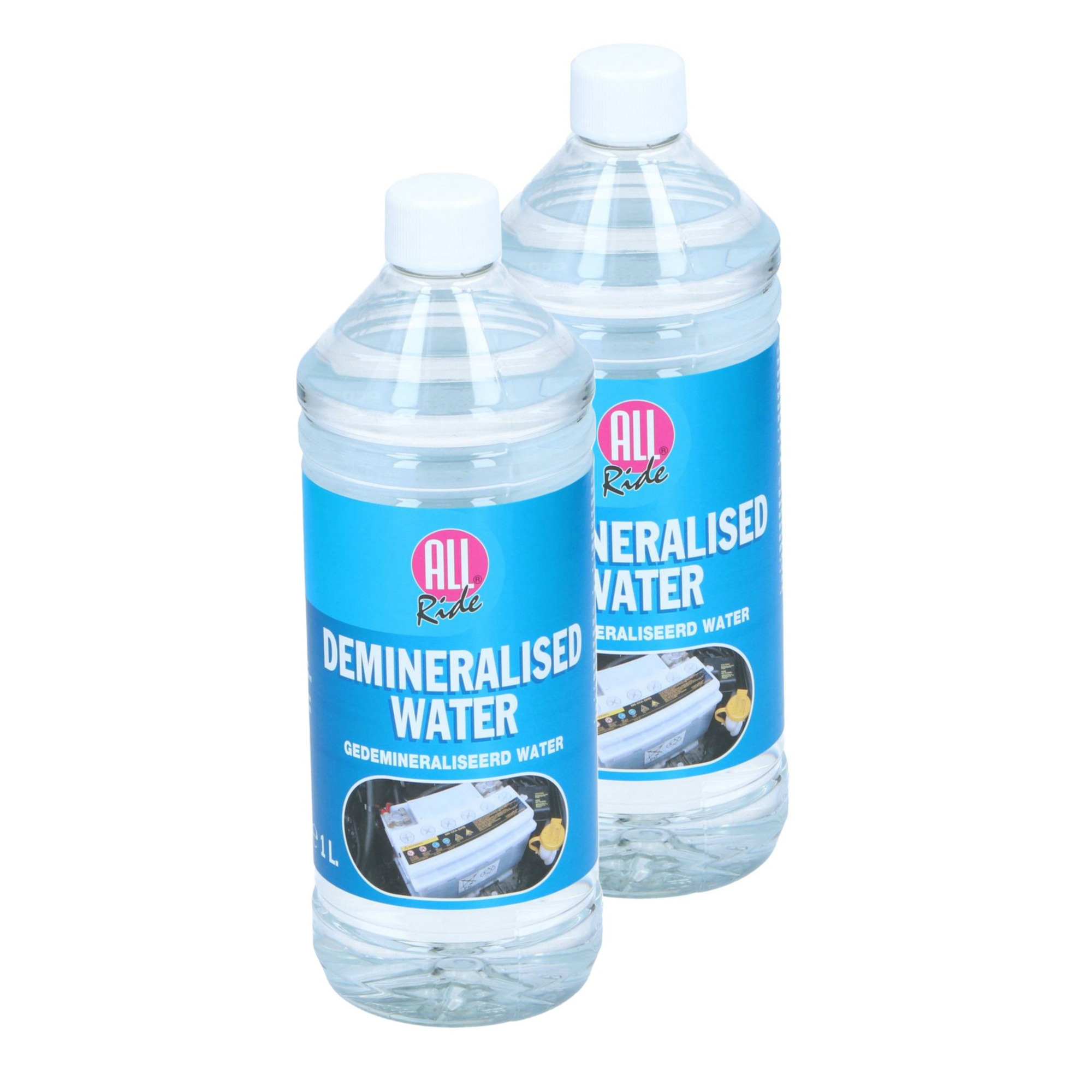 Accuwater/Demiwater - 2x - gedemineraliseerd water - fles 1 liter- water zonder zouten -