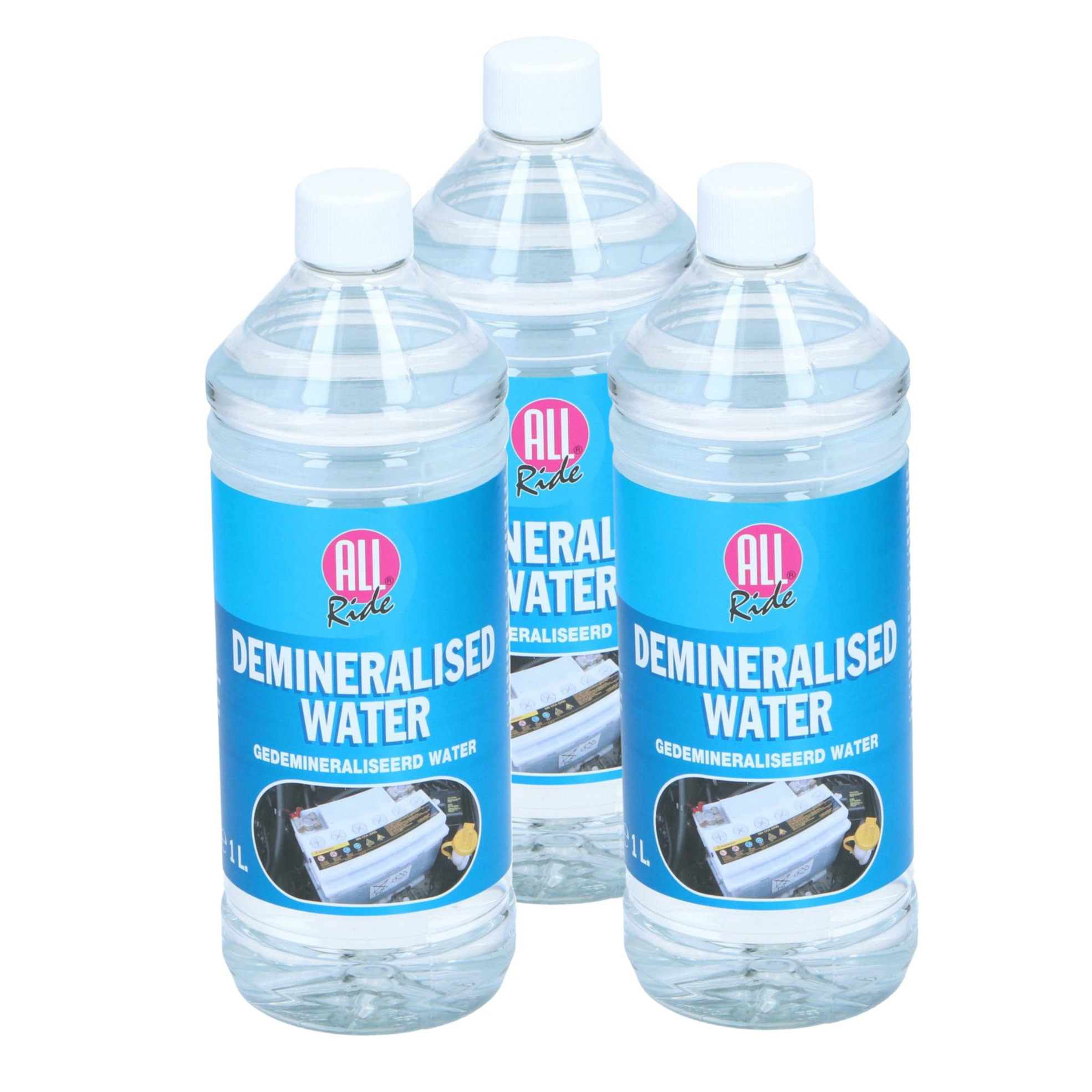 Accuwater/Demiwater - 5x - gedemineraliseerd water - fles 1 liter- water zonder zouten -