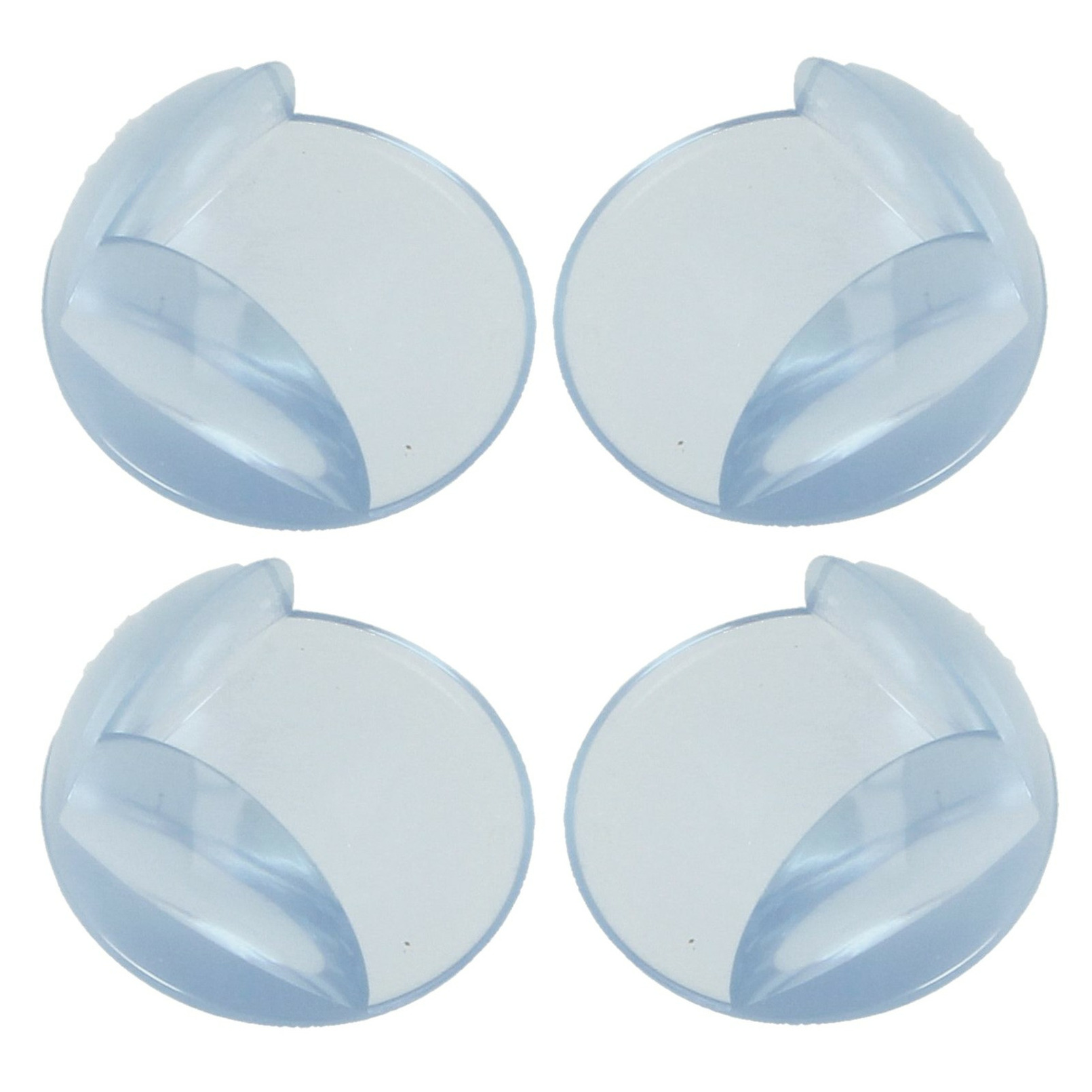 AMIG Hoekbeschermers - 12x - met plakbevestiging - transparant - pvc - kind bescherming scherpe hoek -