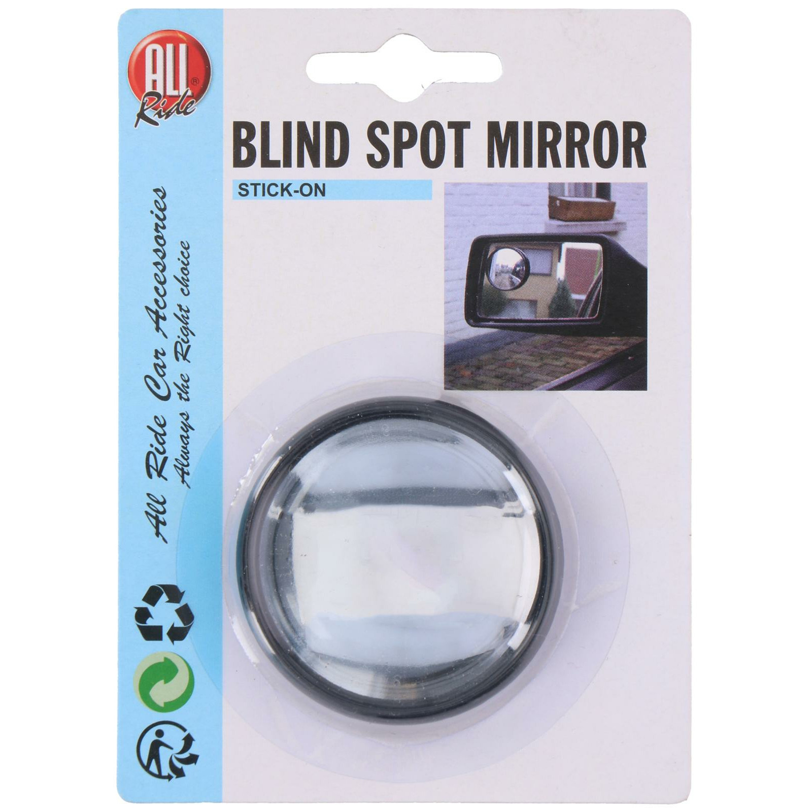 Dodehoek spiegel voor een auto/motor - klein rondje - D10 cm - caravan/aanhanger - buitenspiegel -