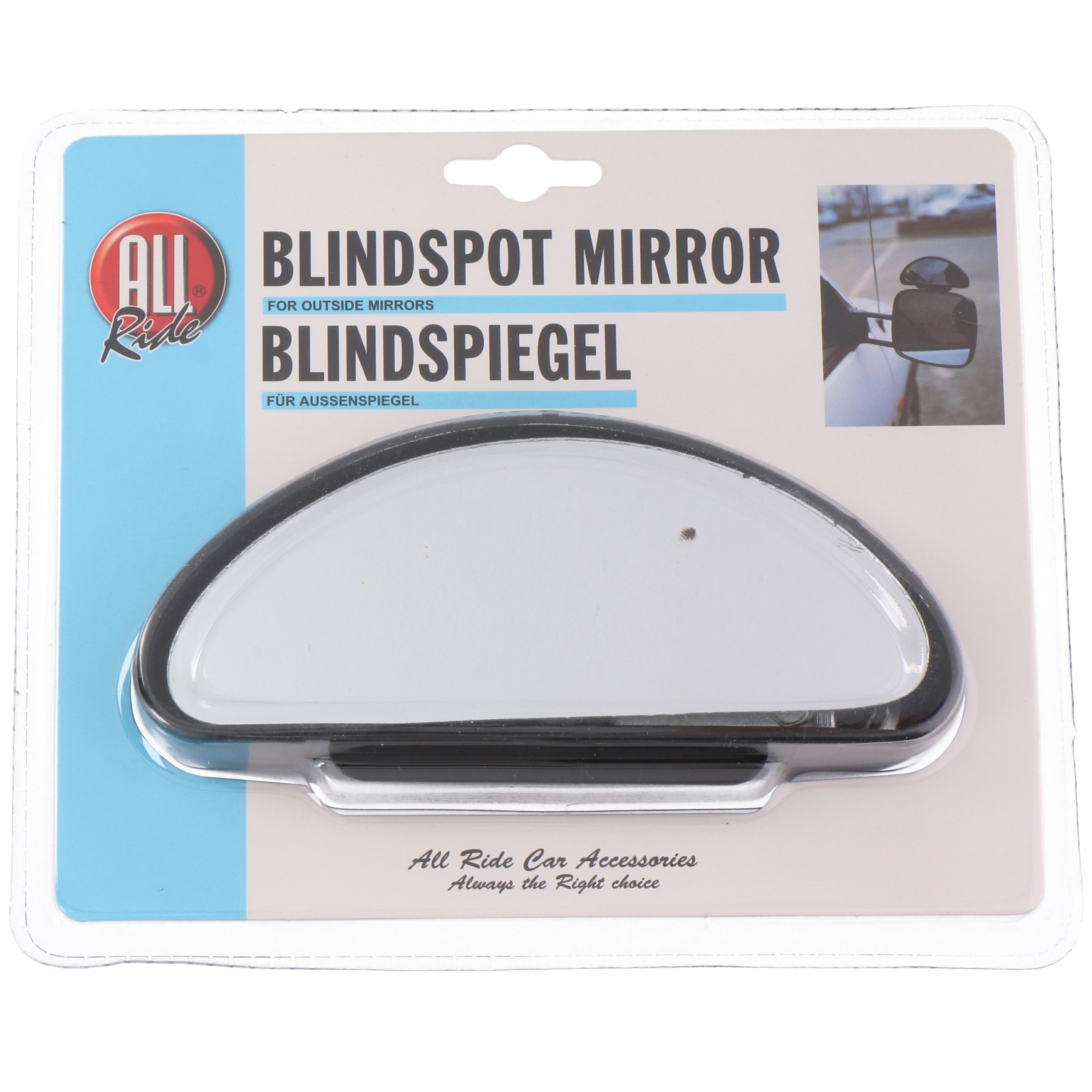 Dodehoek spiegel voor een auto - 14 x 5 cm - voor caravan/aanhanger - op buitenspiegel - kunststof -
