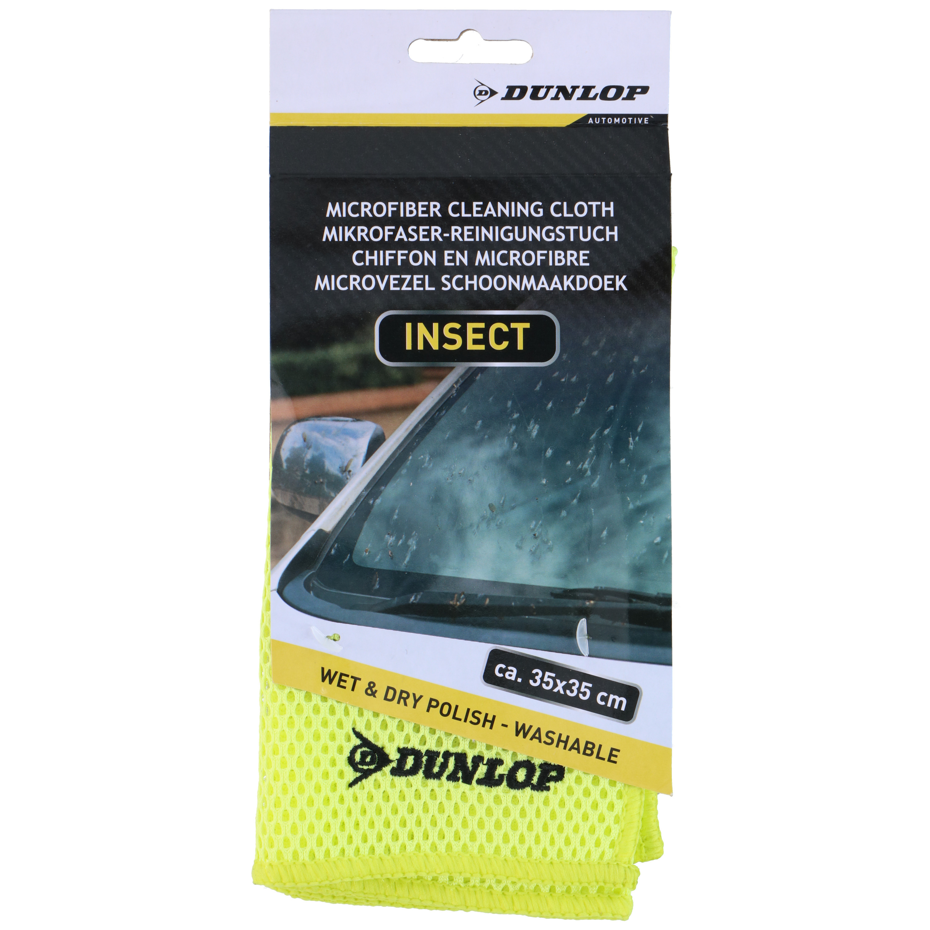 Auto poetsen microvezeldoek tegen insecten - speciale structuur - zeem - 35 x 35 cm - auto wassen -