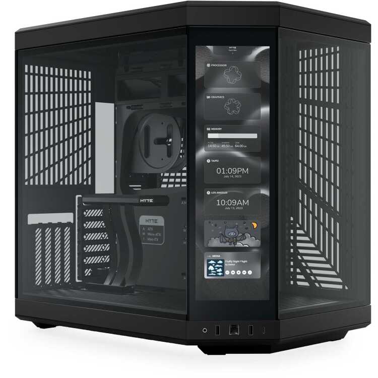HYTE Y70 Touch tower behuizing 2x USB-A | 1x USB-C | Window
