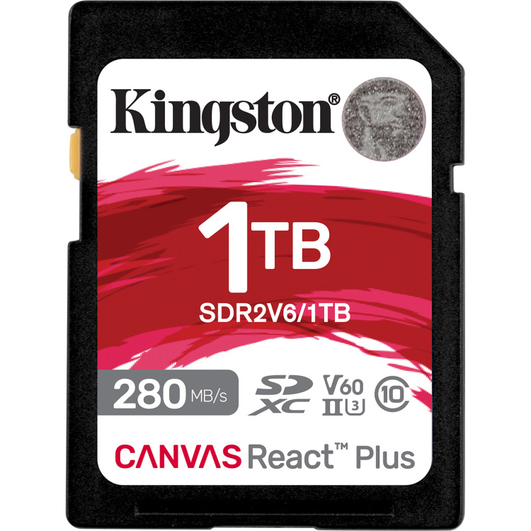 Kingston Canvas React Plus 1 TB geheugenkaart UHS-II U3, Class 10, V60