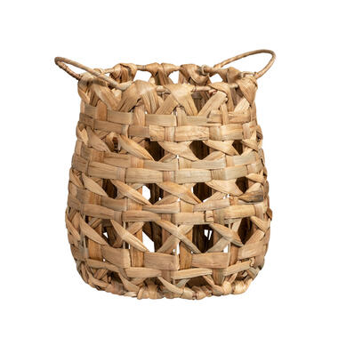Mand Ovaal - naturel - waterhyacint - 26xØ26 cm - Leen Bakker