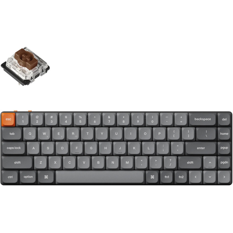 Keychron K7 Max-H3 toetsenbord 65%, RGB leds, Double-shot PBT, hot swap, 2.4GHz | Bluetooth 5.1 | USB-C